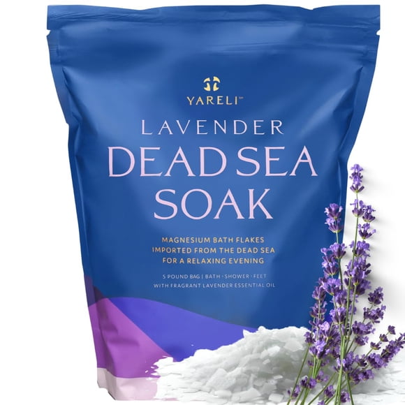 Magnesium Flakes Yareli Yareli, baño de lavanda del Mar Muerto, 2,27 kg