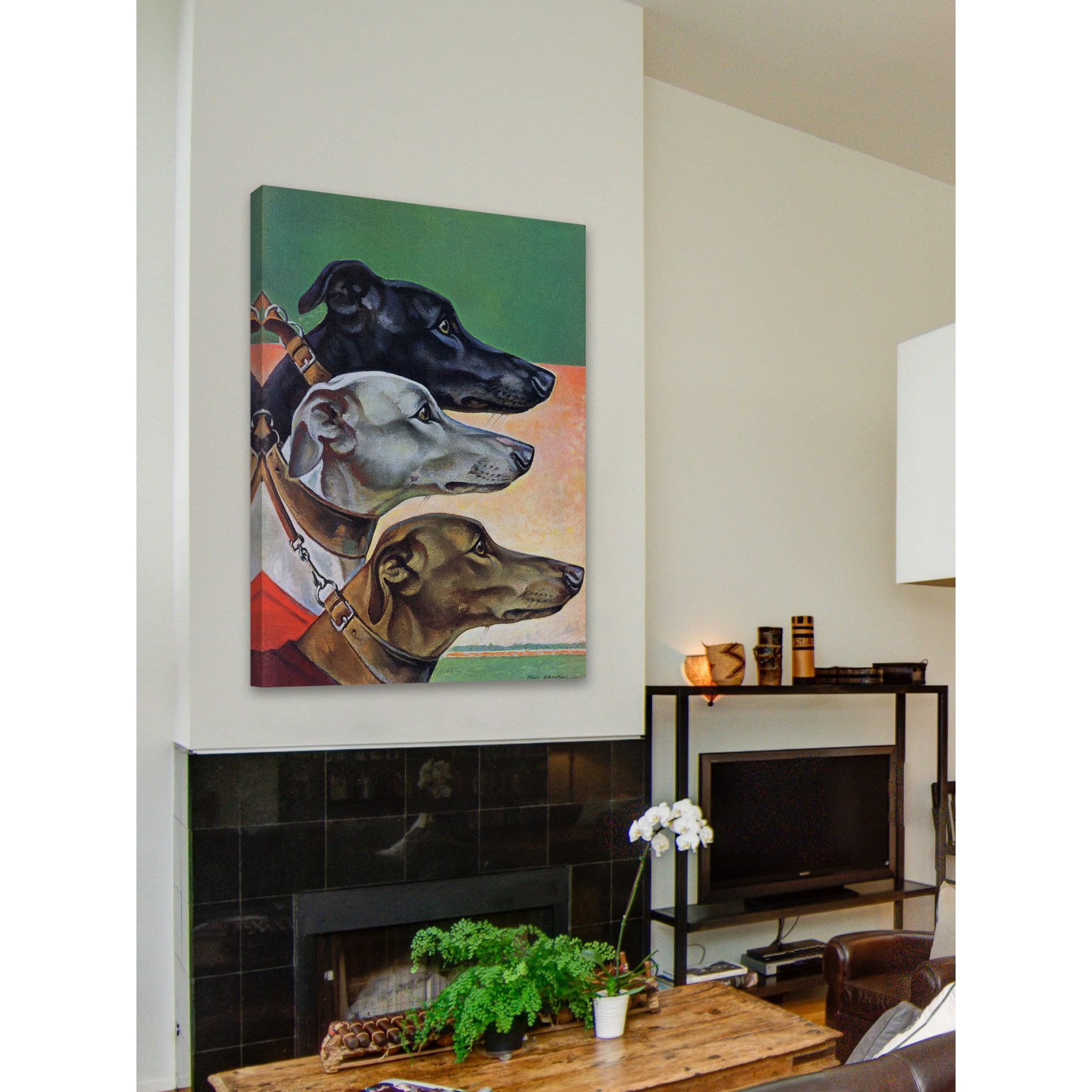 "Greyhounds" by Paul Bransom Painting Print on Canvas