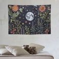 thumbnail image 3 of Acheng Botanical Moon Phase Tapestry - Floral Plants Boho Tapestry Wall Hanging Bohemian Mandala Wall Tapestry for Bedroom Aesthetic Home Dorm 60x40in, 3 of 7