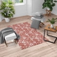 thumbnail image 1 of Botanic Turkish Area Rug, Floral Pattern Spring Season Blossoms Branches Leaf Beauty Field Design, Soft Carpet for Living Room Decor with Distressed Look, 4' X 5.7', Paprika White, by Ambesonne, 1 of 4