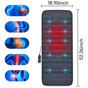 iFCOW Full Body Massage Mat Pad with Heat,Vibration Massage Mat with 2 Heat Pad & 10 Vibration Motors,Back Massage Bed / Chair Pad with Auto Shut Off,Christmas,Birthday gifts