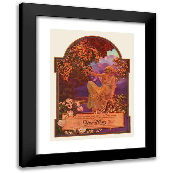 Maxfield Parrish 11x14 Black Modern Framed Museum Art Print Titled - Djer-Kiss (1921)