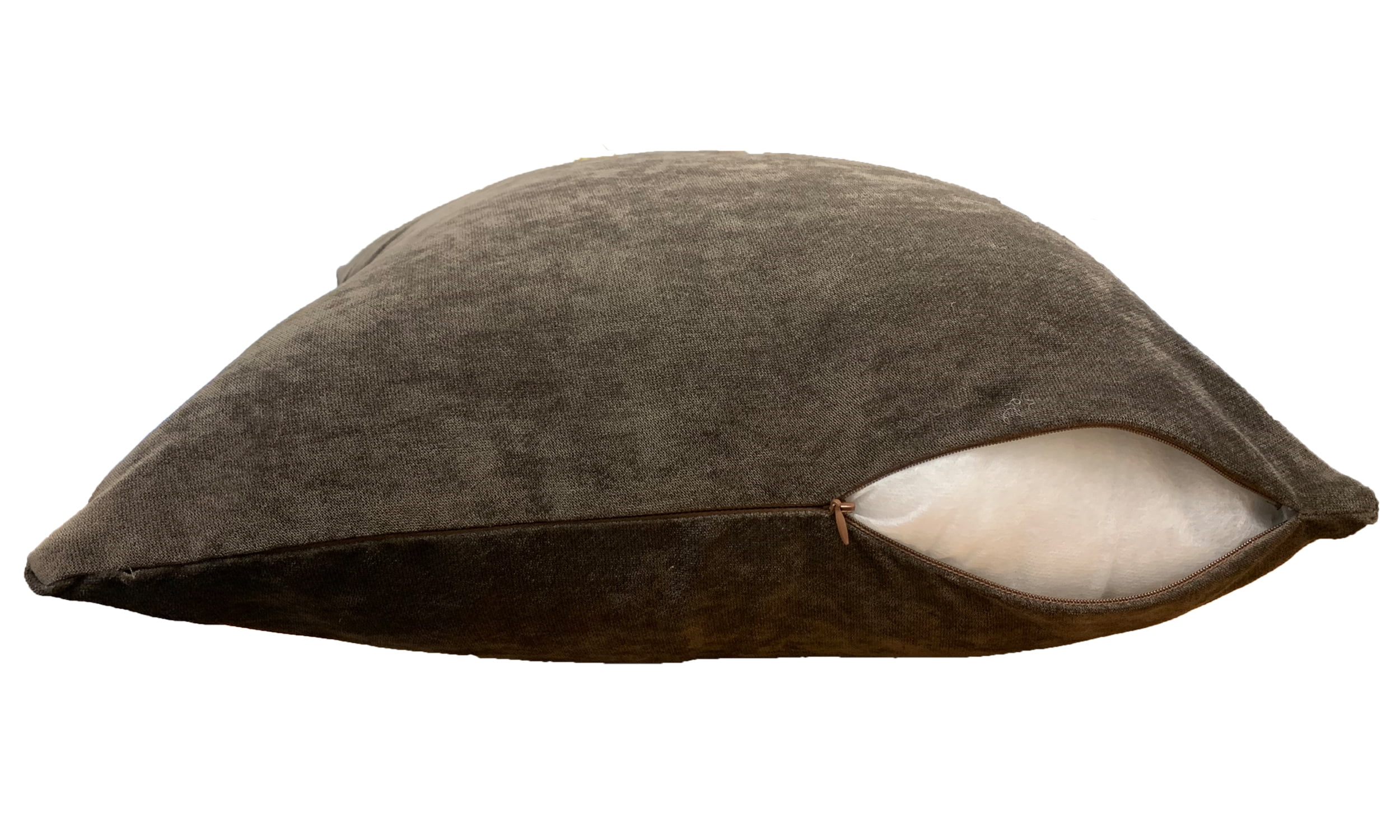 Parkdale 18" x 18" Corduroy Velvet Solid Decorative Throw Pillows Soft and Cozy Cushions - Brown