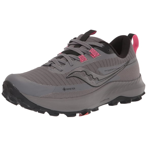 Saucony Women's Peregrine 13 GTX Hiking Shoe, Gravel/Black, 5.5
