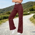 thumbnail image 5 of Levmjia Women High Waisted Cargo Pants Wide Leg Bootcut Multi Pockets Casual Workwear Trousers with Button Zipper Closure, 5 of 8