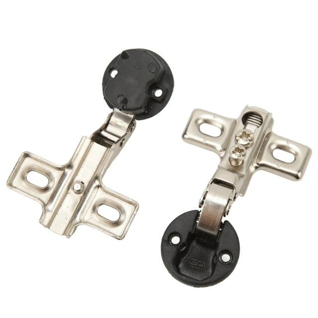 2pcs Soft Close Hinges Overlay Hinges for Kitchen Cabinet Built in Damper Brushed Hinges