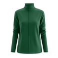 thumbnail image 5 of Plus Size Women's Fall Winter Warm Base Layer Tops High Neck Long Sleeve Tunic Tops Casual thermal Undershirts for Womens Daily Wear Green, 5 of 5
