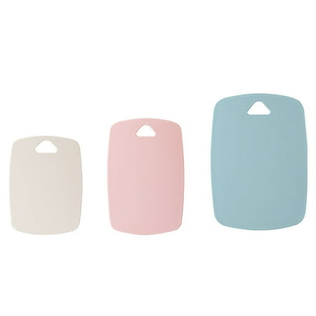 

Mgaxud Reversible Kitchen Cutting Board Set of 3 - Non-Slip Frosted Surface Dishwasher Safe Food-Grade Plastic Chopping Boards with Hanging Holes