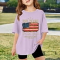 thumbnail image 2 of Byoo Toddler Girl T-Shirt America's 250th Anniversary Flag Graphic Short-Sleeve Tee Relaxed Fit T Shirt for Kids， 3-4 Years, 2 of 4