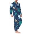 thumbnail image 2 of Balery Alpaca Astronaut in Space Pijama para Hombre de Dos Piezas con Manga Larga, Conjunto de Dormir y Descanso Suave con Bolsillos-XX-Large, 2 of 7