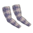 thumbnail image 2 of Picia Purple Floral Gingham Check Plaid Arm Sleeves for Men and Women - Tattoo Cover Up UPF 50+ Cooling Sports Sleeve for Basketball Golf Football-One Size, 2 of 8