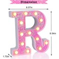 thumbnail image 3 of Light Up Letters Light Up Signs Auto Color Changing Lamp for Party Wedding Events Birthday Bar Home Decoration(R), 3 of 8