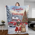 thumbnail image 3 of Santa is Coming Mastiff Merry Christmas Xmas Noel Truck Tree Cozy Fleece Blanket Mastiffs Dog Lover Gifts Idea Warm Soft Throw Blanket - 02023, 3 of 5