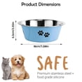 thumbnail image 6 of 2 Pcs Stainless Steel Dog Bowls, Nonslip Rubber Bottom Insulated Dog Bowls for Medium Small Breed Dogs, Blue, 6 of 12
