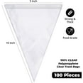 thumbnail image 3 of Halloween Treats Cone Shape Triangle Treat Favor Party Bags with ZIPPER for Candy, Popcorn, Goodies, Sweets, Chocolate, Gifts & Birthday Party Favorites Pack of 100 (5" x 10"), 3 of 8