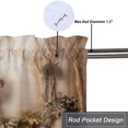 thumbnail image 5 of Brown Barn Door Curtain Valances for Kitchen Windows Western Country Retro Rural Rustic Farmhouse Rod Pocket Window Valance for Living Room Bathroom Bedroom Kitchen 54 by 18 in, 2 Panel, 5 of 6