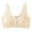 #27Beige, variant on Byworldtasic Plus Size Front Closure Bras for Women No Underwire Comfort Lace Full Coverage Bralette Wireless Snap Closing Bra