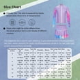thumbnail image 7 of YUUMIN Kids Figure Ice Skating Outfit Full Zip Up Jacket Rhinestone Sweatshirt with Colorful Skater Hot Pink 8, 7 of 7