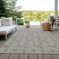 thumbnail image 6 of Addison Rugs Chantille Indoor/Outdoor Transitional Squares Taupe Washable Rectangle Rug, 3' x 5', 6 of 6