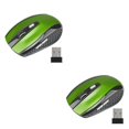 thumbnail image 1 of jesticaly Computer 2.4Ghz Wireless Optical Mouse Quick Speed Low Latency 6 Buttons Plastic Gaming Mice Desktop PC Portable Green 2Set, 1 of 6