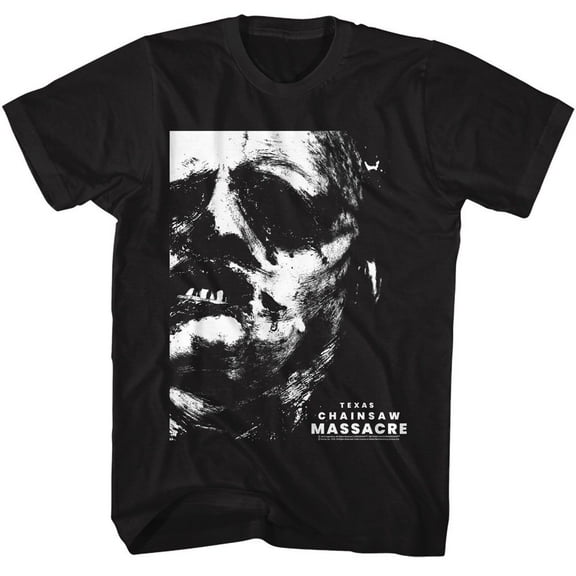 Texas Chainsaw Massacre Face Poster Black T-Shirt