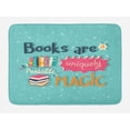 thumbnail image 1 of Book Bath Mat, Books are a Uniquely Portable Magic Inspirational Writing Print in Pastel Colors, Plush Bathroom Decor Mat with Non Slip Backing, 29.5" X 17.5", Multicolor, by Ambesonne, 1 of 2