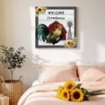 thumbnail image 4 of Canvas Wall Art Welcome To Our Farmhouse Canvas Art Print Barn Chicken Sunflower Wood Grain Pictures Wall Decor for Living Room Bedroom Artwork Decorations Stretched Framed Ready to Hang 10"x10", 4 of 9