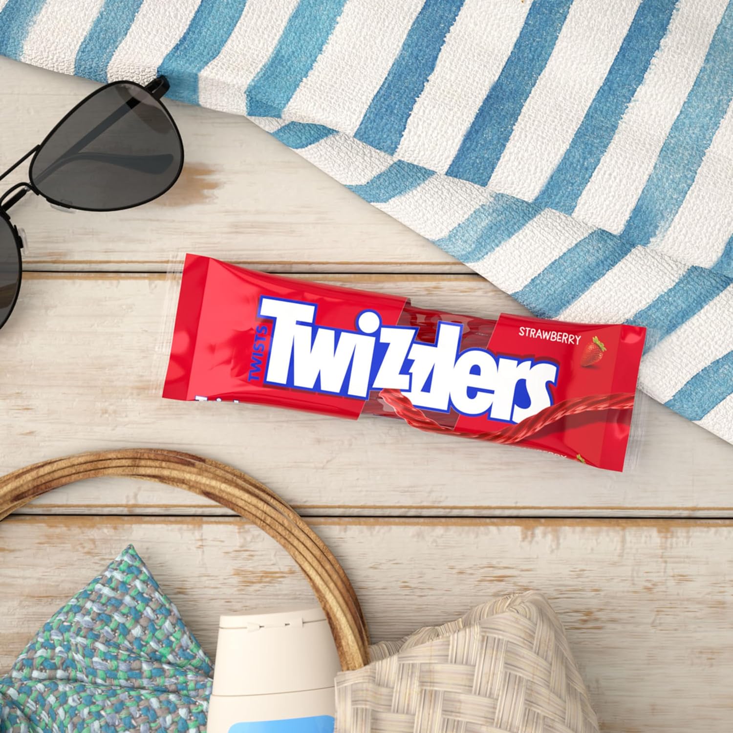 TWIZZLERS Twists Strawberry King Size, Candy Bags, 5 oz (15 Count)
