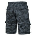 thumbnail image 5 of Jinhomg Men's Camo Cargo Shorts Big and Tall Comfy Mid Waist Cotton Shorts Outdoor Multi-Pocket Tactical Shorts Outdoor Hiking Running Shorts Deals of The Day Black XL, 5 of 6