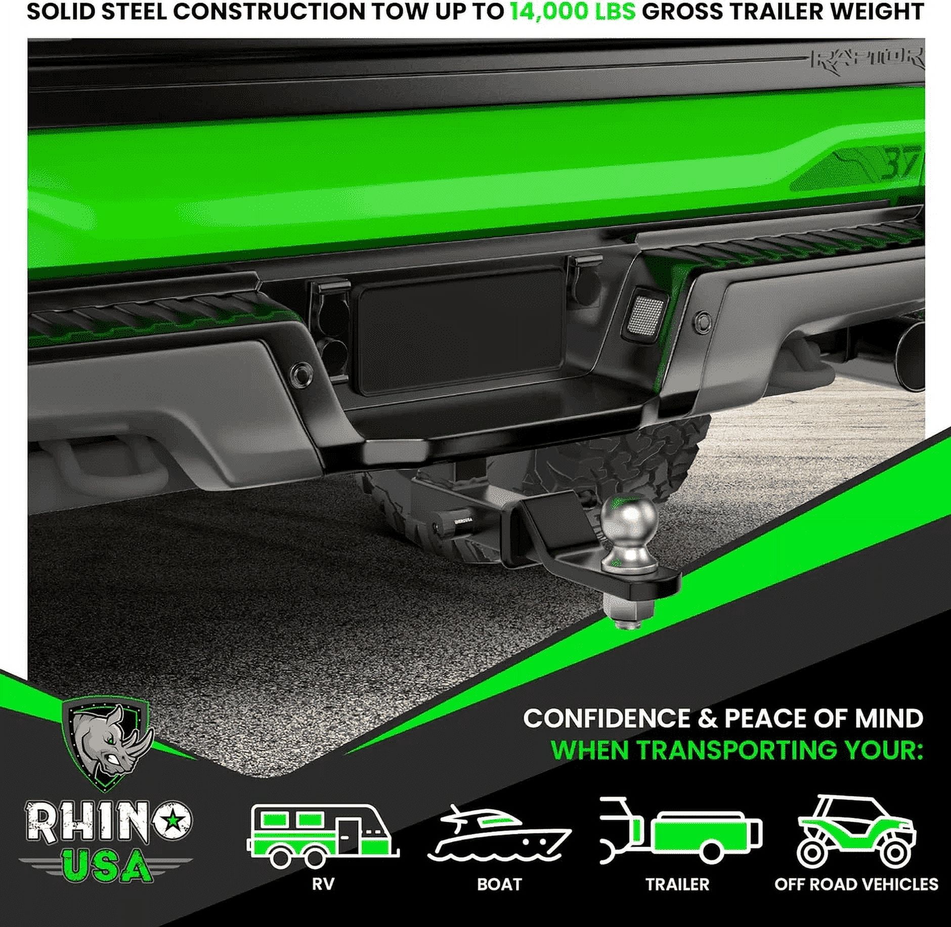 Rhino USA Locking Trailer Hitch Pin - Waterproof, Anti-Theft Lockable Pin with Rust Protection - Tow Truck, Boat, and Bike