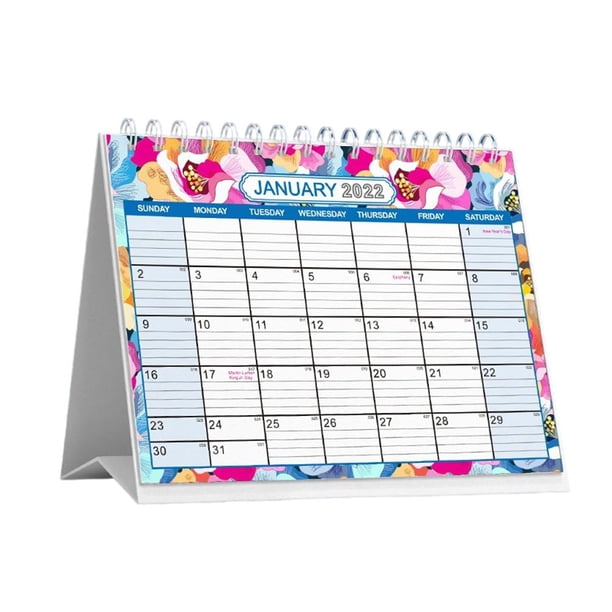 Escritorio 2021-2022 Calendario De Escritorio De Pie Calendario De Escritorio Con Tapa Para Organizar Y Planificar Calendario Mensual