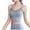 Sky Blue, variant on WRKEKC Seamless Bras for Women, Wireless Bras for Women, Women's Fine Shoulder Mesh Camisole Gathered Back Sports Bra