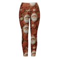 thumbnail image 4 of Gyexs Womens Christmas Leggings Lined Tights Soft Stretchable Pajamas Pants High Waisted Funny Legging Winter Clothing #10 Red & Size M, 4 of 6