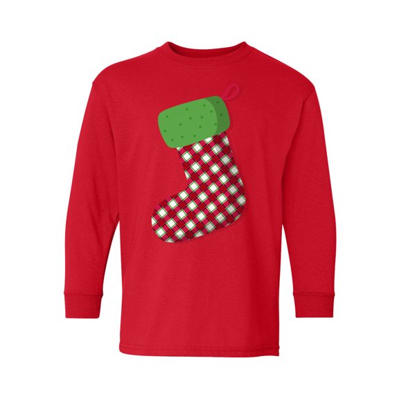 Awkward Styles Xmas Long Sleeve Shirt for Kids Youth Boys Girls Funny Christmas Stocking Shirt