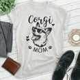 thumbnail image 2 of Corgi Mom T-shirt, Unisex Women's Shirt, Corgi Owner, Best Dog Mom Gift, Heather Ash, Medium, 2 of 6