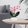 thumbnail image 3 of Mini Orchid Table Plant Ornament Artificial Potted Plant For Bathroom Kitchen, 3 of 6