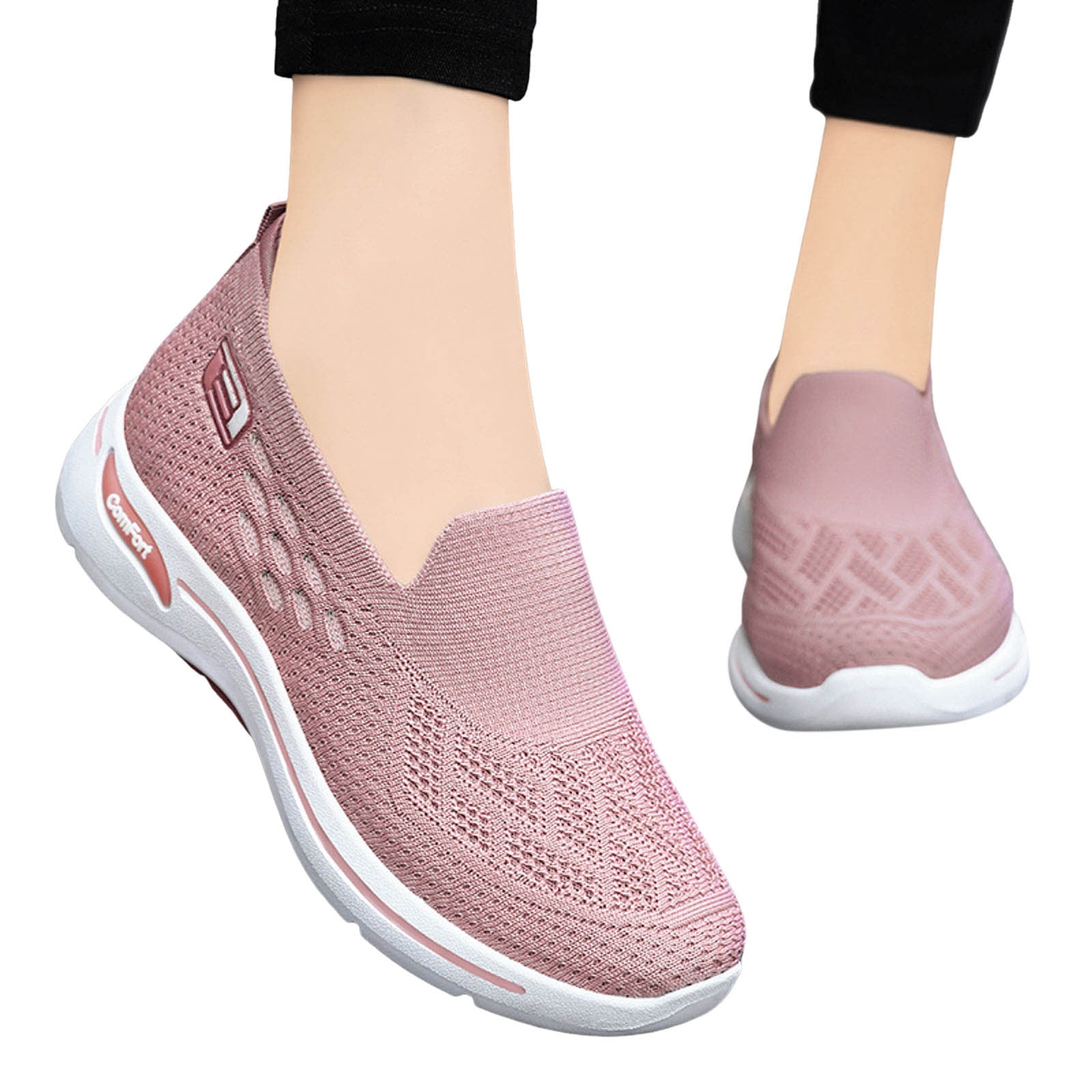 Blphud Female Shoes on Sale Shoes for Women Casual Summer Women Casual Shoes  Fashionable Simple Pure Color New Pattern Flat Bottomed Comfortable  Lightweight and Non Slip Shoes Casual Shoes Pink 38 -