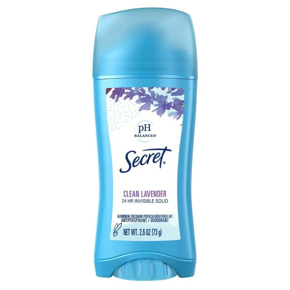 Secret Deodorant Solid 2.6oz Clean Lavender Antiperspirant (Pack of 3)