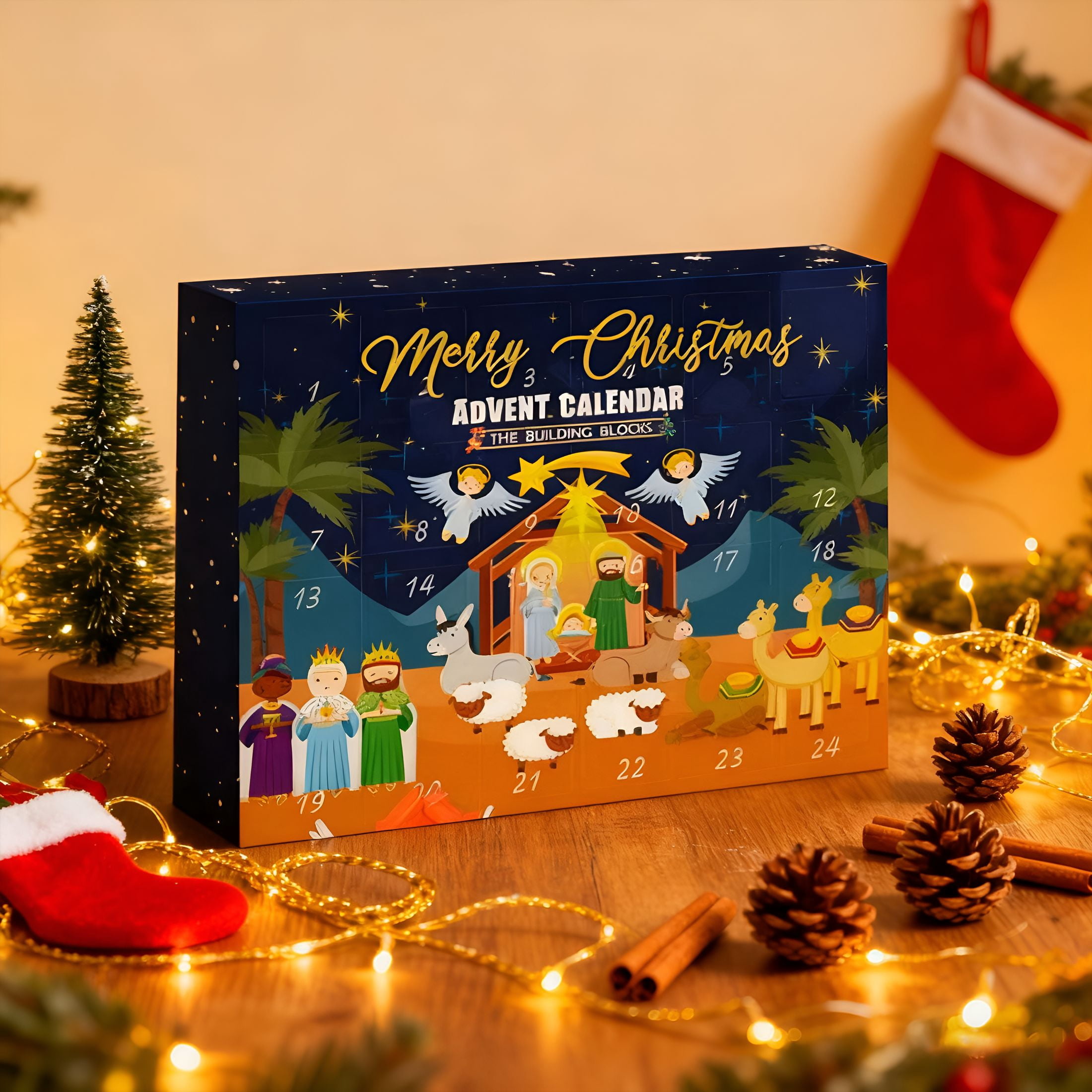 CYFW 2026 New Nativity Advent Calendarkids Christmas Story Nativity Playset Christian Advent Calendar for Kids Boys Girls 25Pcs Nativity Scene Set Toys Nativity Advent Calendar for Kids