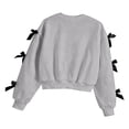thumbnail image 4 of Sudadera con lazo de manga larga para niña, blusa informal de manga larga con cuello redondo, blusa de poliéster para niña, 4 of 6