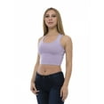 thumbnail image 3 of Tank Top for Women Racerback Croptop Basic Wear, L, Lilac, by Ambesonne, 3 of 3