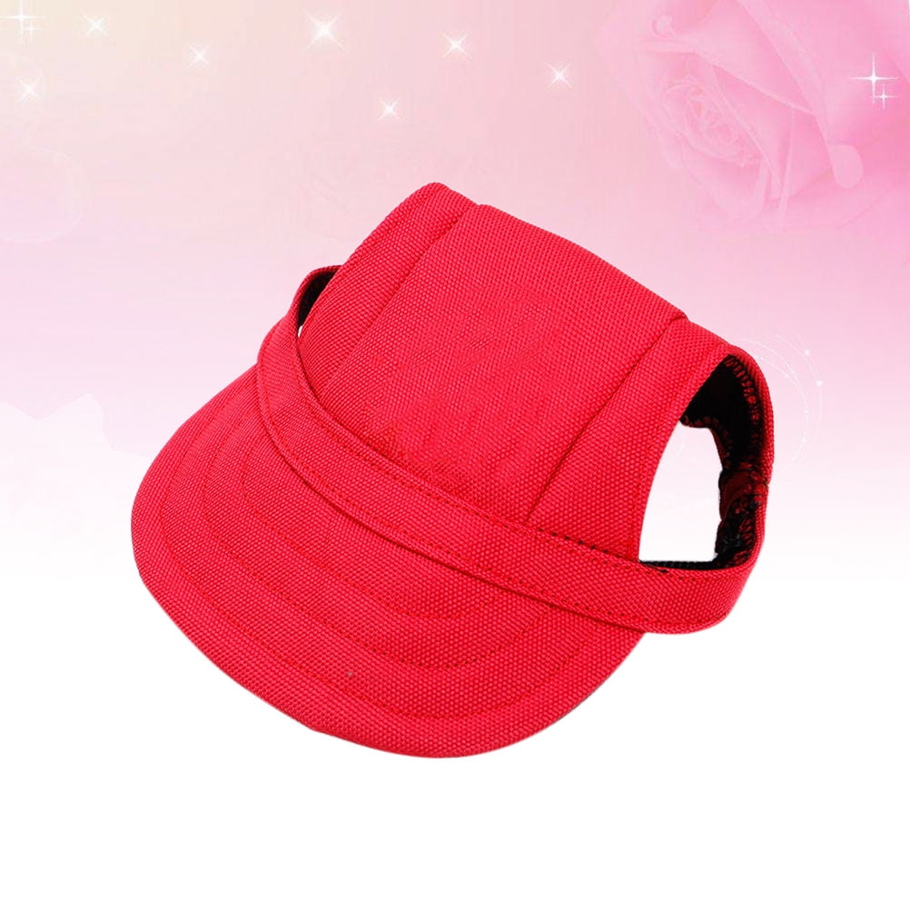BESTYASH Red Pet Peaked Cap Soft Oxford Cloth Great for Outdoor Activities