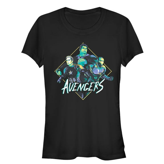 Junior's Marvel Avengers: Endgame Retro Heroes Graphic Tee Black Large