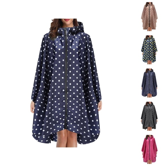 Unisex Waterproof Rain Jacket Hooded Lightweight Raincoat with Pockets, Windproof Outdoor Travel Hiking Rain Wear