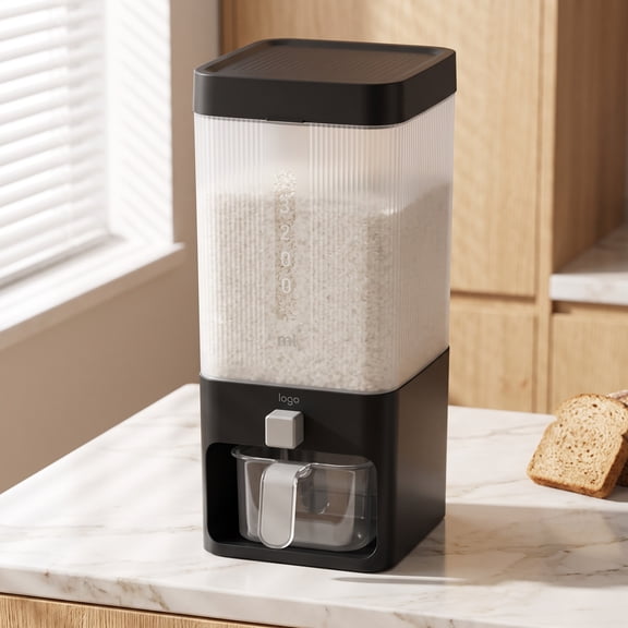 1 Pack 20Lb Rice Dispenser Airtight BPA Free Rice Container Rice Storage Bin For Kitchen Organization