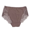 thumbnail image 1 of Qarigey Ropa interior sin costuras de encaje para mujer Calzoncillos transpirables de cintura media para niñas Dama Ropa interior café 3L, 1 of 6