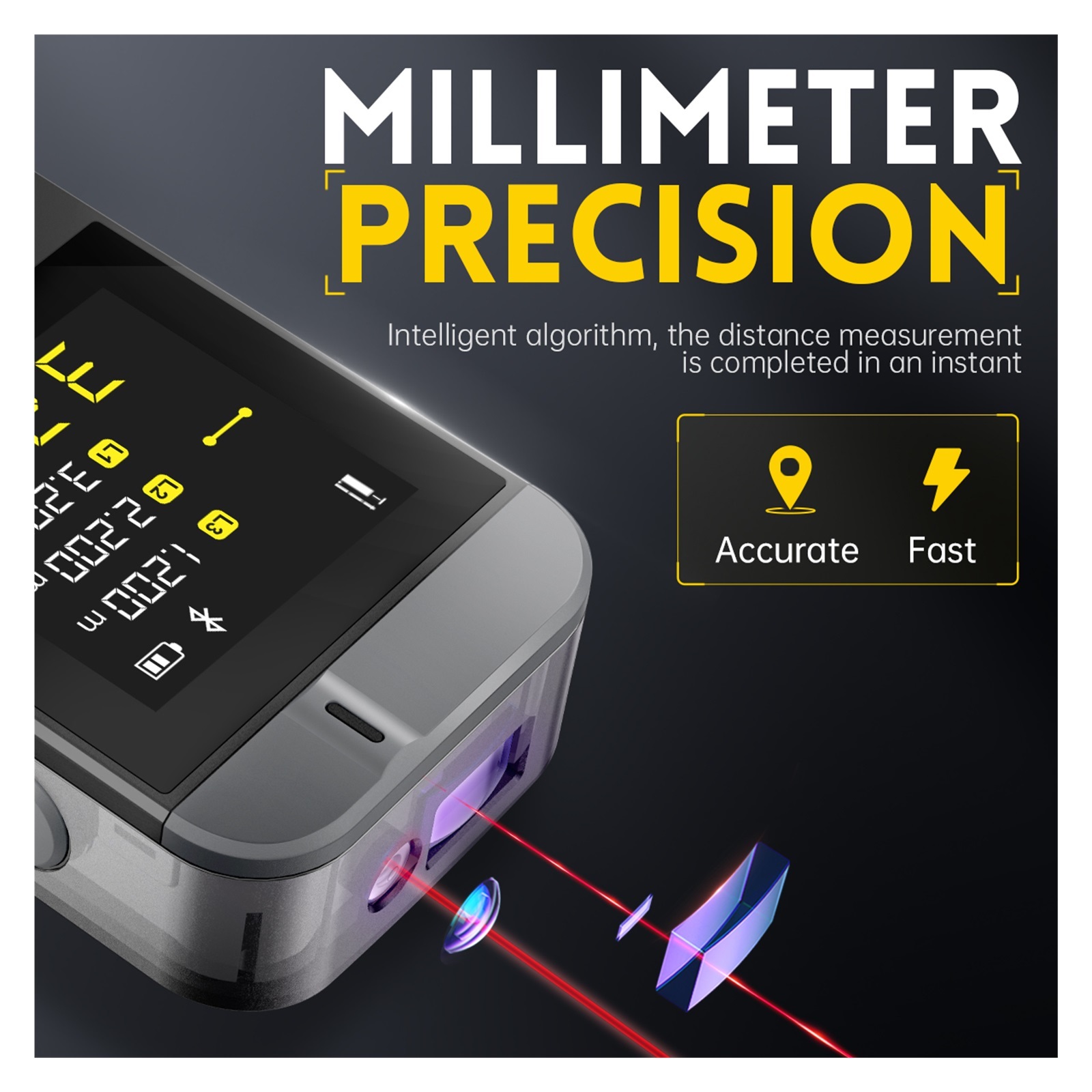 IR40 Digital Tape Measure 40M Ranfinder Accurate Distance Meter Construction APP ,High Accuracy Position