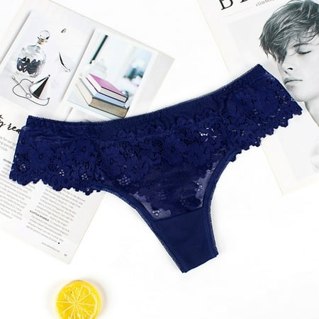 

Leesechin Thongs for Women Clearance Plus Size Sexy Lace Lingerie Underwear Ladies Hollow Out Panties Underpants
