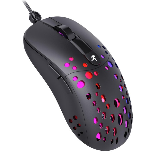 Ratón con cable para juegos Ratón para Juegos con Retroiluminación RGB, Hueco con Cable para Windows, Transpirable Magideal Ratón con cable para juegos