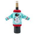 thumbnail image 3 of Navidad tejer botella de vino muñeco de nieve guirnalda cubierta ropa cocina de cena para Año Nuevo suministros para arreglos de fiesta de Kits de decoración para fiestas Muñeco de nieve Bearachild HA070654-04, 3 of 6